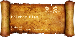 Melcher Rita névjegykártya